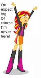 Size: 600x1123 | Tagged: safe, derpibooru import, edit, sunset shimmer, comic:a new change, equestria girls, boots, clothes, high heel boots, jacket, leather jacket, needs more jpeg, pregnant, pregnant edit, simple background, skirt, solo, white background, yelling