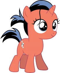 Size: 1001x1207 | Tagged: safe, artist:cloudyglow, derpibooru import, idw, thestra, pony, unicorn, friends forever, spoiler:comicff28, cute, female, filly, idw showified, simple background, smiling, solo, transparent background, vector