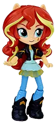 Size: 214x494 | Tagged: safe, derpibooru import, sunset shimmer, equestria girls, friendship games, boots, doll, equestria girls minis, simple background, toy, transparent background