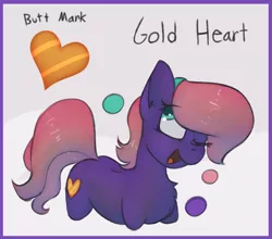 Size: 1869x1647 | Tagged: safe, artist:marsminer, derpibooru import, oc, oc:gold heart, unofficial characters only, earth pony, pony, amputee, chest fluff, colored pupils, female, legless, mare, missing limb, one eye closed, quadruple amputee, reference sheet, solo, stump