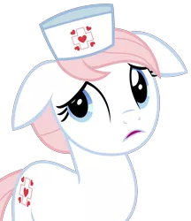 Size: 2863x3313 | Tagged: safe, artist:sketchmcreations, derpibooru import, nurse redheart, pony, a flurry of emotions, floppy ears, new cutie mark, open mouth, simple background, solo, transparent background, vector