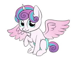 Size: 3780x3156 | Tagged: safe, artist:catlover1672, derpibooru import, princess flurry heart, alicorn, pony, diaper, foal, simple background, solo, transparent background