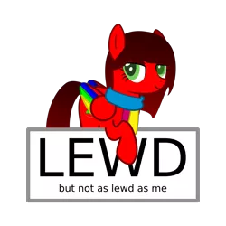 Size: 1543x1543 | Tagged: safe, artist:metropone, deleted from derpibooru, derpibooru import, oc, oc:metro, unofficial characters only, pegasus, pony, clothes, eyeroll, lewd, scarf, sign, simple background, smug, solo, transparent background