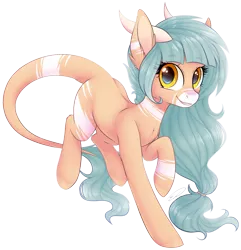 Size: 1723x1790 | Tagged: safe, artist:doekitty, derpibooru import, oc, oc:forest keeper, unofficial characters only, earth pony, pony, female, horns, mare, simple background, solo, transparent background