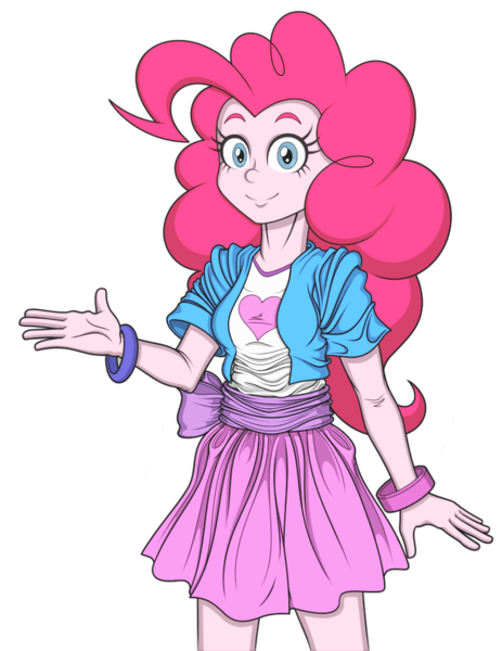 Size: 800x1036 | Tagged: safe, artist:pedantczepialski, derpibooru import, part of a set, pinkie pie, equestria girls, alternate universe, clothes, cute, dead stare, eqg promo pose set, eqg promo pose set 2.0, equestria girls: the parody series, female, happy, looking at you, simple background, skirt, solo, transparent background