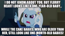 Size: 896x500 | Tagged: safe, derpibooru import, edit, edited screencap, screencap, trixie, equestria girls, rainbow rocks, fridge logic, image macro, meme, solo, trixie yells at everything