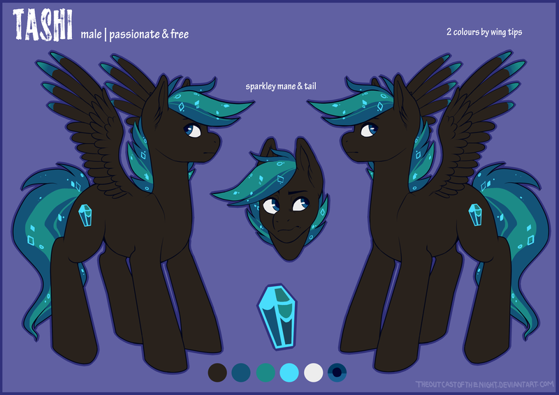 Size: 3035x2149 | Tagged: safe, artist:theoutcastofthenight, derpibooru import, oc, oc:tashi, unofficial characters only, pony, commission, reference sheet