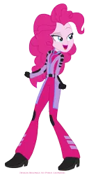 Size: 1718x3357 | Tagged: safe, artist:pyrus-leonidas, derpibooru import, pinkie pie, equestria girls, clothes, female, open mouth, simple background, solo, spacesuit, transparent background, ultra galaxy mega monster battle