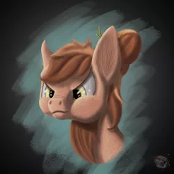 Size: 3000x3000 | Tagged: safe, artist:sloppyhooves, derpibooru import, oc, unofficial characters only, pony, angry, bust, cute, ear fluff, female, fluffy, frown, glare, mare, nose wrinkle, portrait, puffy cheeks, solo