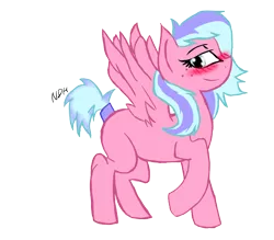 Size: 3200x2800 | Tagged: artist needed, safe, derpibooru import, oc, oc:summer silk, unofficial characters only, pony, blank flank, blushing, simple background, solo, transparent background