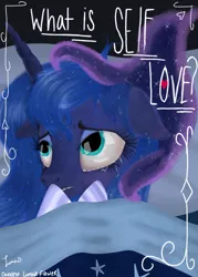 Size: 3445x4823 | Tagged: safe, artist:darkest-lunar-flower, derpibooru import, princess luna, tantabus, alicorn, pony, absurd resolution, bed, blanket, crying, female, mare, realistic, solo, tears of pain, teary eyes