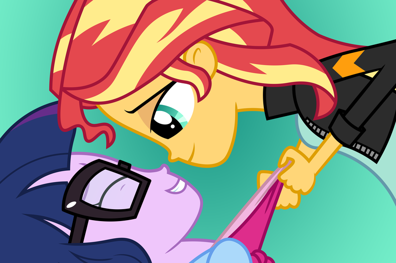 Size: 6000x4000 | Tagged: safe, artist:mlpshipper24, derpibooru import, sci-twi, sunset shimmer, twilight sparkle, equestria girls, absurd resolution, clothes, eyes closed, female, glasses, jacket, leather jacket, lesbian, scitwishimmer, shipping, sunsetsparkle