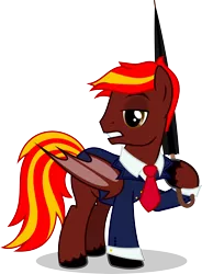 Size: 2945x4000 | Tagged: safe, artist:topas-art, derpibooru import, oc, oc:alan gracewolf, unofficial characters only, bat pony, pony, bat pony oc, clothes, commission, crossover, kingsman: the secret service, male, simple background, solo, spy, suit, transparent background, umbrella, vector