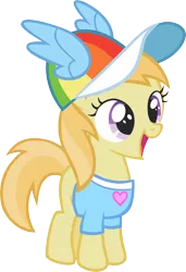 Size: 3428x5001 | Tagged: safe, artist:greseres, derpibooru import, noi, pony, absurd resolution, cap, clothes, cute, hat, high res, noiabetes, rainbow dash fanclub, shirt, simple background, solo, transparent background, vector