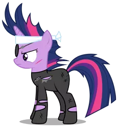 Size: 2777x3000 | Tagged: safe, artist:brony-works, derpibooru import, twilight sparkle, pony, unicorn, eyepatch, female, future twilight, high res, mare, scar, simple background, solo, transparent background, unicorn twilight, vector