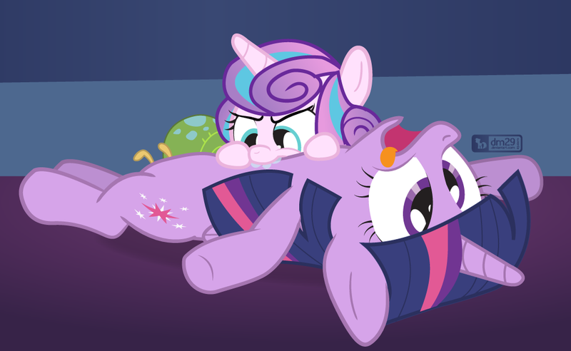 Size: 1040x640 | Tagged: safe, artist:dm29, derpibooru import, princess flurry heart, twilight sparkle, twilight sparkle (alicorn), whammy, alicorn, pony, a flurry of emotions, aunt and niece, auntie twilight, cute, drool, female, flurrybetes, funny, julian yeo is trying to murder us, nibbling, nom, playing dead, pure unfiltered evil, teeth, the tables have turned, tongue out, tummy buzz, twiabetes