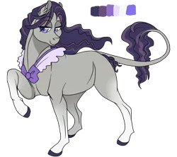 Size: 810x720 | Tagged: safe, artist:bijutsuyoukai, derpibooru import, oc, oc:show stopper, unofficial characters only, earth pony, pony, female, leonine tail, magical lesbian spawn, mare, offspring, parent:octavia melody, parent:rarity, parents:raritavia, raised hoof, reference sheet, simple background, solo, transparent background