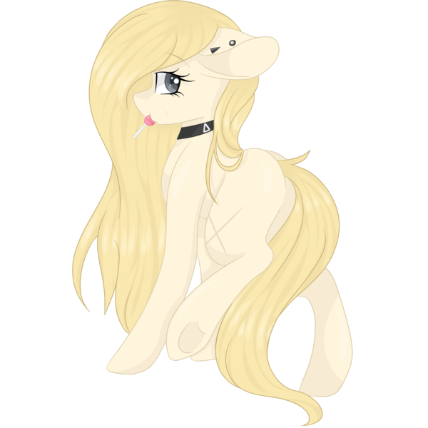 Size: 2048x2048 | Tagged: safe, artist:cinnamontee, derpibooru import, oc, oc:tegan, unofficial characters only, earth pony, pony, candy, choker, ear piercing, earring, female, food, high res, jewelry, leg in air, lollipop, mare, piercing, simple background, solo, transparent background