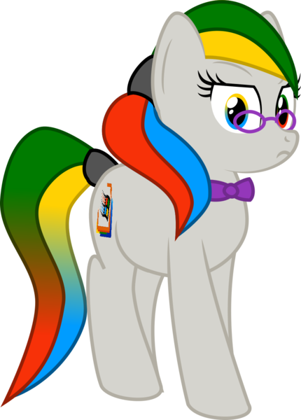 Size: 882x1230 | Tagged: safe, artist:shitigal-artust, derpibooru import, ponified, pony, bowtie, female, glasses, mare, multicolored iris, professionalism, simple background, solo, transparent background, windows, windows 2000