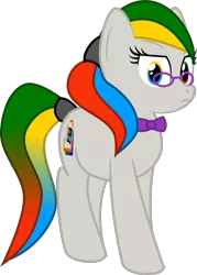 Size: 882x1230 | Tagged: safe, artist:shitigal-artust, derpibooru import, ponified, pony, bowtie, female, glasses, mare, multicolored iris, professionalism, simple background, solo, transparent background, windows, windows 2000
