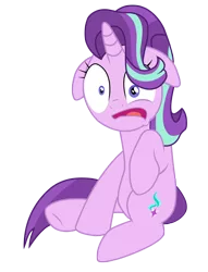 Size: 5980x7810 | Tagged: safe, artist:paganmuffin, derpibooru import, starlight glimmer, pony, unicorn, rock solid friendship, absurd resolution, faic, female, floppy ears, mare, open mouth, simple background, solo, transparent background, vector