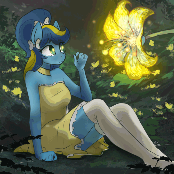 1122083 animated, anthro, artistliterafa, blinking, bow, choker