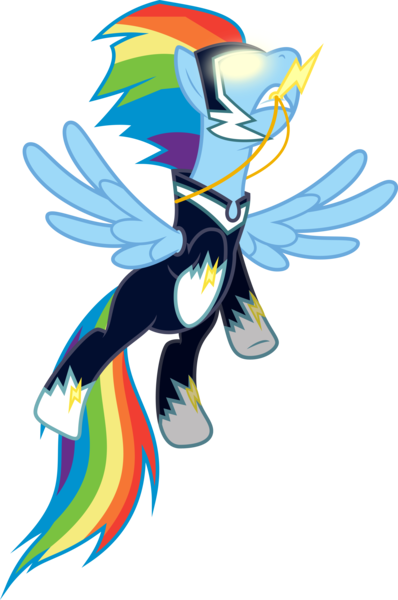 Size: 4040x6083 | Tagged: safe, artist:lahirien, derpibooru import, rainbow dash, zapp, pegasus, pony, absurd resolution, female, glowing eyes, mare, mouth hold, necklace, pendant, power ponies, simple background, solo, superhero, transparent background, vector