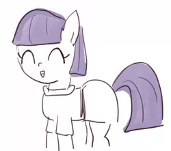 Size: 631x559 | Tagged: safe, artist:ehfkdl569, derpibooru import, maud pie, pony, out of character, smiling, solo