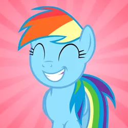 Size: 1080x1080 | Tagged: safe, derpibooru import, edit, edited screencap, screencap, rainbow dash, pony, all bottled up, best friends until the end of time, cute, dashabetes, eyes closed, pure unfiltered happiness, smiling, solo