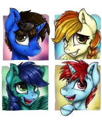 Size: 2880x3435 | Tagged: safe, artist:gaelledragons, derpibooru import, oc, oc:flashy, oc:little flame, oc:raving story, oc:red diamond, unofficial characters only, earth pony, pegasus, pony, unicorn, open mouth, signature