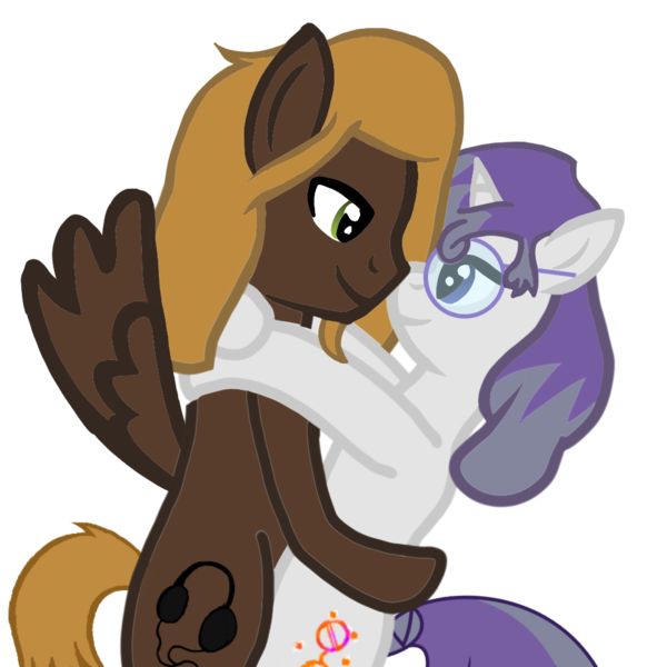 Size: 1000x1000 | Tagged: safe, artist:toyminator900, derpibooru import, oc, oc:glass sight, oc:mellow rhythm, unofficial characters only, pegasus, pony, unicorn, bipedal, dancing, duo, female, glasses, looking at each other, love, male, mare, melsight, oc x oc, shipping, simple background, slow dancing, smiling, spread wings, stallion, straight, tail wrap, transparent background, wings