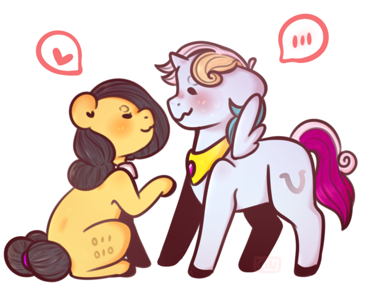 Size: 1000x793 | Tagged: safe, artist:cinnamonsparx, derpibooru import, oc, unofficial characters only, pegasus, pony, unicorn, simple background, sitting, transparent background