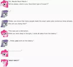 Size: 702x647 | Tagged: artist:dziadek1990, conversation, derpibooru import, dialogue, emotes, emote story, maud pie, pinkie pie, reddit, safe, slice of life, text, vulgar