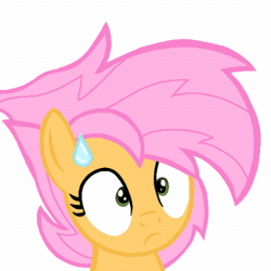 Size: 400x400 | Tagged: safe, artist:toyminator900, derpibooru import, oc, oc:beauty cheat, unofficial characters only, pony, animated, female, gif, mare, simple background, solo, sweatdrop, white background