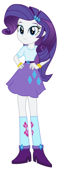 Size: 1500x4231 | Tagged: safe, artist:sketchmcreations, derpibooru import, rarity, equestria girls, absurd resolution, boots, bracelet, clothes, commission, hand on hip, looking at you, simple background, skirt, smiling, socks, solo, standing, transparent background