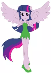 Size: 409x580 | Tagged: safe, artist:selenaede, artist:user15432, derpibooru import, twilight sparkle, twilight sparkle (alicorn), fairy, human, equestria girls, crossover, disney, disney fairies, fairies are magic, fairy wings, humanized, ponied up, simple background, solo, tinker bell, tinkerbell, white background, winged humanization, wings