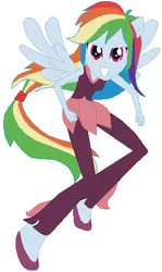 Size: 288x482 | Tagged: safe, artist:selenaede, artist:user15432, derpibooru import, rainbow dash, fairy, equestria girls, crossover, disney, disney fairies, fairy wings, ponied up, simple background, solo, vidia, white background, winged humanization, wings