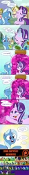 Size: 2481x14855 | Tagged: suggestive, artist:doublewbrothers, derpibooru import, starlight glimmer, trixie, oc, oc:treforce, pony, unicorn, all bottled up, absurd resolution, anger magic, comic, female, magic, mare, spanish