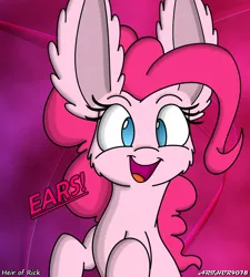 Size: 720x800 | Tagged: safe, artist:arthur9078, artist:heir-of-rick, derpibooru import, pinkie pie, pony, impossibly large ears, open mouth, smiling, solo
