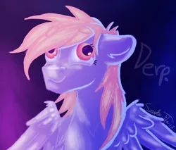 Size: 1024x873 | Tagged: safe, artist:coffeebeanu, artist:sandutita, derpibooru import, derpy hooves, pegasus, pony, collaboration, female, mare, solo