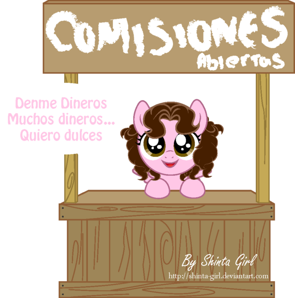 Size: 1001x1011 | Tagged: safe, artist:shinta-girl, derpibooru import, oc, oc:shinta pony, unofficial characters only, pony, commission, female, filly, solo, spanish