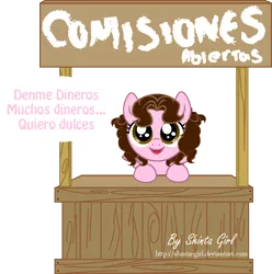 Size: 1001x1011 | Tagged: safe, artist:shinta-girl, derpibooru import, oc, oc:shinta pony, unofficial characters only, pony, commission, female, filly, solo, spanish