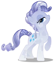 Size: 2538x3000 | Tagged: safe, artist:brony-works, derpibooru import, rarity, crystal pony, pony, crystal rarity, crystallized, high res, raised hoof, simple background, solo, transparent background, vector