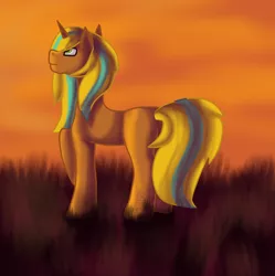 Size: 3984x3992 | Tagged: safe, artist:funny-arts, derpibooru import, oc, oc:blue spirit, unofficial characters only, pony, unicorn, male, solo, stallion