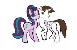 Size: 6120x3992 | Tagged: safe, artist:legionhooves, artist:legionhooves122, derpibooru import, starlight glimmer, oc, alicorn, pony, absurd resolution, alicorn oc, canon x oc, ms paint, nuzzling