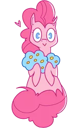 Size: 533x844 | Tagged: safe, artist:amazingmollusk, derpibooru import, pinkie pie, earth pony, pony, bouquet, happy, pie daily, simple background, solo, transparent background