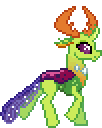 Size: 102x128 | Tagged: animated, artist:botchan-mlp, changedling, changeling, cute, derpibooru import, gif, king thorax, male, pixel art, safe, simple background, solo, thorabetes, thorax, transparent background, trotting, walking