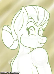 Size: 1280x1760 | Tagged: suggestive, artist:sketchybug, derpibooru import, granny smith, anthro, earth pony, female, gerontophilia, gilf, hair bun, i have the weirdest boner, implied nudity, looking at you, looking back, mare, milf, monochrome, rear view, sketch, solo, solo female