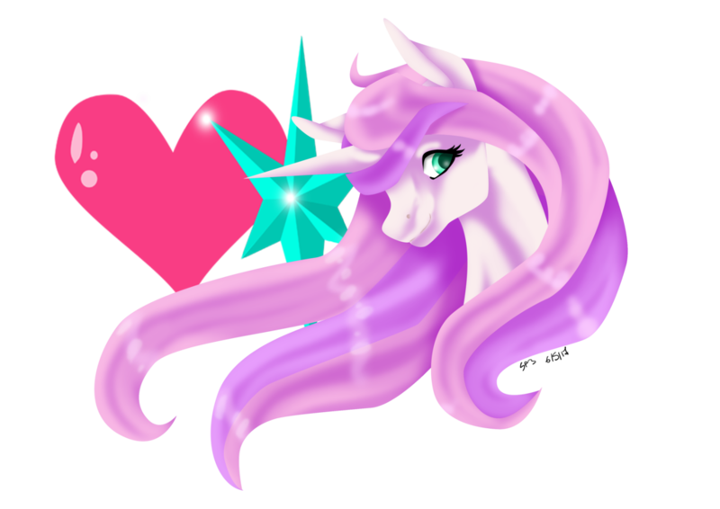 Size: 1024x724 | Tagged: safe, artist:oneiria-fylakas, derpibooru import, oc, oc:shiny heart, unofficial characters only, pony, bust, female, mare, offspring, parent:princess cadance, parent:shining armor, parents:shiningcadance, portrait, simple background, solo, transparent background