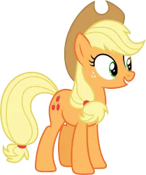 Size: 6001x7178 | Tagged: safe, artist:deratrox, derpibooru import, applejack, earth pony, pony, buckball season, .svg available, absurd resolution, female, freckles, grin, gritted teeth, hat, mare, ponytail, simple background, smiling, solo, transparent background, vector